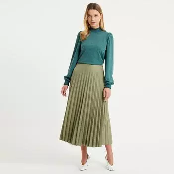 Женская плиссированная юбка, исламский мусульманский хиджаб, модная повседневная элегантная стильная комбинированная модель с высокой талией, креп, офис, Турция, гибкая