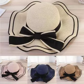 Женская пляжная джазовая солнцезащитная шляпа-панама Fedora Hat Gangster Cap