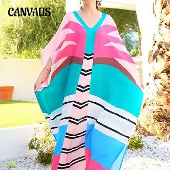 Женская пляжная накидка с радужными полосками, сексуальная свободная праздничная рубашка от солнца, бикини-накидка one size