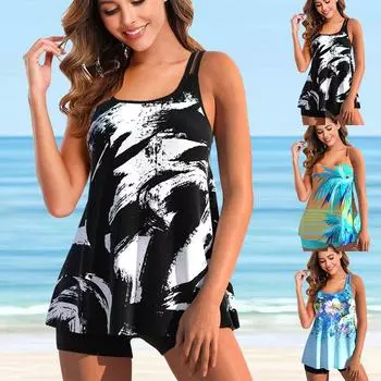 Женская пляжная одежда, женская кисть, почерк, танкини, купальник, купальный костюм, комплект бикини из двух предметов, купальники, пляжная пляжная одежда, S-6XL S чёрный