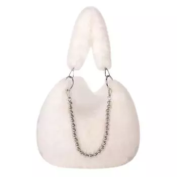 Женская плюшевая сумка подмышкой с цепочкой, сумка через плечо для вечеринки в путешествии жёлтый