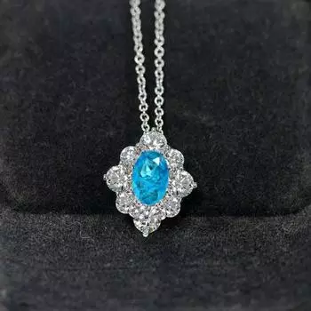 Женская подвеска S925 стерлингового серебра 6 * 9 мм с бриллиантами высокого углерода подвеска женская ювелирная оптовая продажа дамское ожерелье подвеска