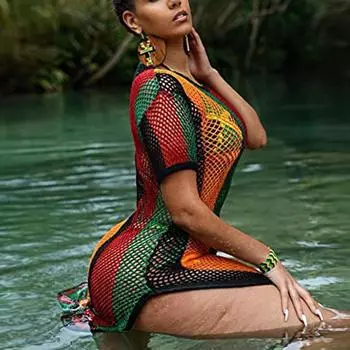 Женская полосатая куртка, свободная сетчатая вставка, кружевная солнечная рубашка, блузка XXL