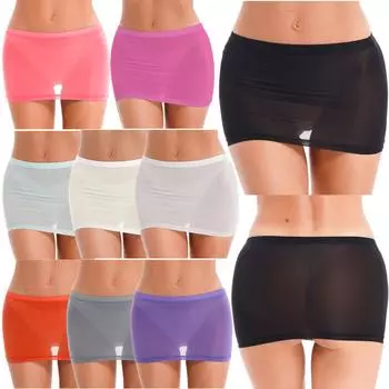 Женская полупрозрачная мини-юбка, однотонная эластичная юбка-карандаш с эластичным поясом, ночная рубашка, клубная одежда S белый