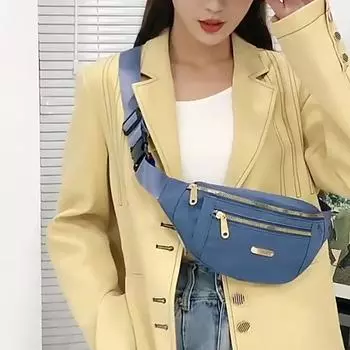 Женская поясная сумка через плечо нагрудные сумки сумки нейлоновая поясная сумка чехол для телефона держатель для денег синий