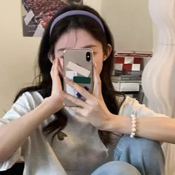 Женская повязка на голову, эластичная однотонная, широкая, противоскользящая, легкая, с фиксацией волос, обычная посадка, мытье волос на лице жёлтый