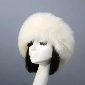 Женская повязка на голову из искусственного меха осень-зима плюшевая без полей без верха мягкая пушистая шапка утепленный зимний аксессуар розы красного
