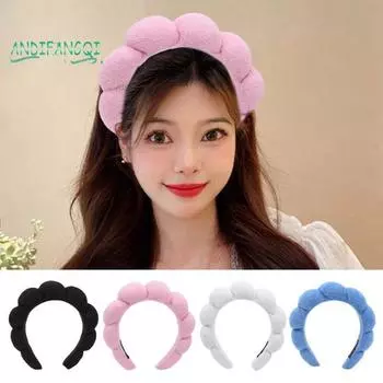 Женская повязка на голову из мягкой ткани - однотонный обруч для волос для элегантного наряда, головного убора, модных аксессуаров для укладки белый