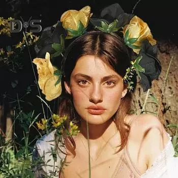 Женская повязка на голову Марди Гра, цветная искусственная роза, головной убор для вечеринки, повязка на голову с цветочной короной, аксессуары для подростков, взрослых, карнавальный костюм для вечеринки золотистый/чёрный