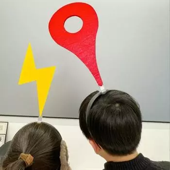 Женская повязка на голову, не выцветающая, головной убор, уникальный дизайн с символом, обруч для волос, реквизит для фотосессий для маскарадов красный