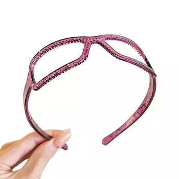 Женская повязка на голову Нескользящие зубчики Дизайн оправы для очков Акриловый материал Легкий обруч для волос Аксессуары для волос