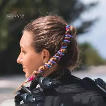 Женская повязка на голову с цветной плетеной повязкой на голову, нескользящие держатели для хвоста, аксессуары для волос чёрный