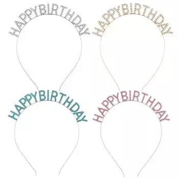 Женская повязка на голову «С днем рождения» — аксессуар для вечеринок в европейском и американском стиле
