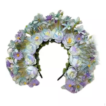 Женская повязка на голову с китайским цветочным узором Хань - элегантный аксессуар для волос Специальные мероприятия yellow