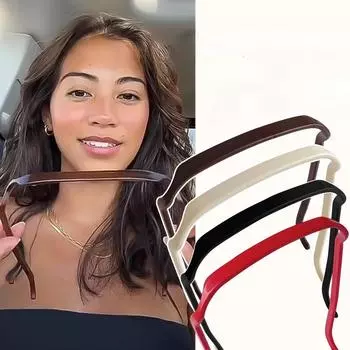 Женская повязка на голову с квадратными очками и очками, модная повседневная повязка на голову с прессованными волосами, невидимая повязка на голову с вьющимися волосами, фиксированная повязка на голову с артефактом