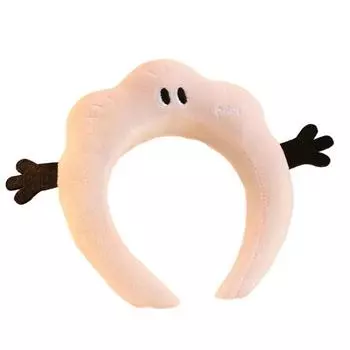 Женская повязка на голову с мультяшным принтом, эластичный обруч для волос, легкие аксессуары для волос, повседневное стильное украшение розовый