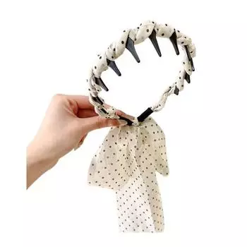 Женская повязка на голову с противоскользящими зубцами, дизайн с черепом, обруч для волос с лентой, эффект похудения, аксессуар для волос