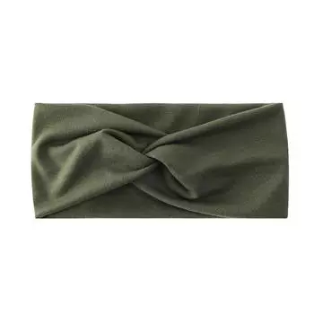 Женская повязка на голову, широкая повязка на голову, молодежные аксессуары для девочек, однотонная повязка на голову с широкими краями One Size армия зеленый