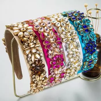 Женская повязка на голову в стиле ретро, высококачественная губка, аксессуары для волос в стиле барокко, повязка на голову с широкими краями OneSize белый