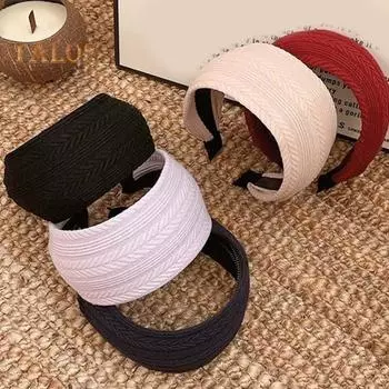 Женская повязка на голову в стиле ретро, эластичный дизайн, широкий обруч для волос, регулируемая посадка, легкий и удобный аксессуар для волос