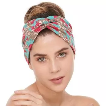 Женская повязка на голову, витая эластичная повязка для волос с перекрещенными крестами для йоги, спортивного макияжа, повязки на голову в стиле бохо для девочек, нескользящая мягкая повязка на голову, аксессуары для волос