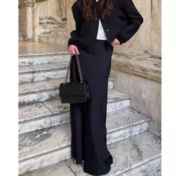 Женская повседневная атласная юбка, модные свободные макси-юбки с высокой талией, элегантная простая шелковая юбка-рыбий хвост L белый