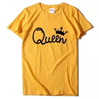 Женская повседневная футболка Queen из чистого хлопка с 3D-принтом и короткими рукавами S