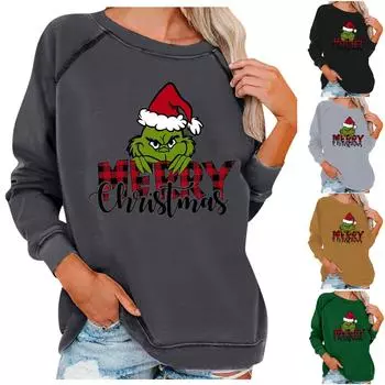 Женская повседневная футболка с длинными рукавами и круглым вырезом, толстовка с капюшоном L