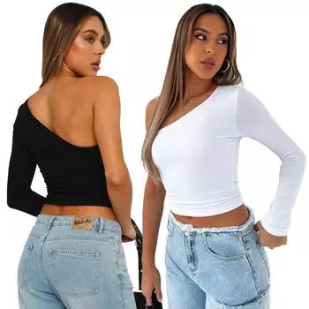 Женская повседневная футболка с длинными рукавами, однотонная облегающая футболка-джемпер на весну и осень, женская уличная рубашка-низ, топ S