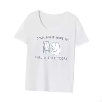 Женская повседневная футболка с коротким рукавом и круглым вырезом для повседневного комфорта S