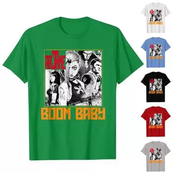 Женская повседневная футболка с короткими рукавами и круглым вырезом с принтом и буквенным топом L чёрный