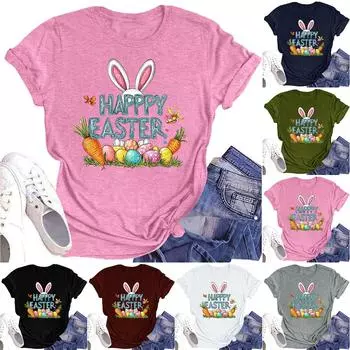 Женская повседневная футболка с короткими рукавами и круглым вырезом с принтом и буквенным топом L армия зеленый