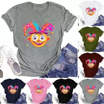 Женская повседневная футболка с короткими рукавами и круглым вырезом с принтом и буквенным топом L армия зеленый