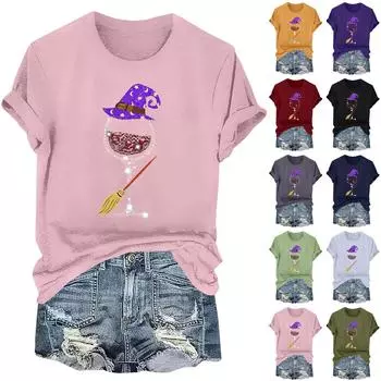 Женская повседневная футболка с круглым вырезом и коротким рукавом, пуловер M белый