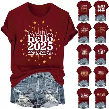 Женская повседневная футболка с круглым вырезом и коротким рукавом, пуловер L