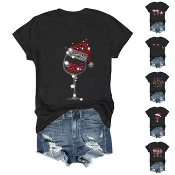 Женская повседневная футболка с круглым вырезом и коротким рукавом, пуловер XL