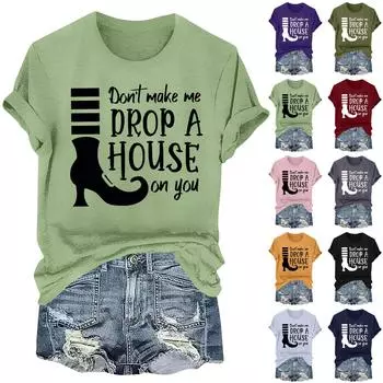 Женская повседневная футболка с круглым вырезом и коротким рукавом, пуловер L армия зеленый