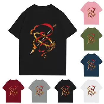 Женская повседневная футболка с круглым вырезом и короткими рукавами с принтом M