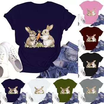 Женская повседневная футболка с круглым вырезом и коротким рукавом L армия зеленый