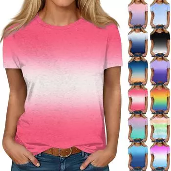 Женская повседневная футболка с круглым вырезом и короткими рукавами с принтом XXL