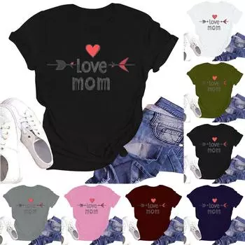 Женская повседневная футболка с круглым вырезом и короткими рукавами с принтом XXL винный