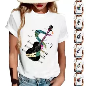 Женская повседневная футболка с круглым вырезом и короткими рукавами с принтом XXXXXL чёрный