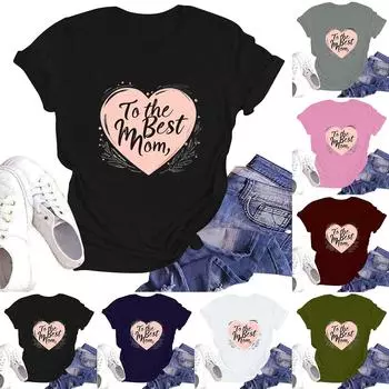 Женская повседневная футболка с круглым вырезом и коротким рукавом XXL розовый