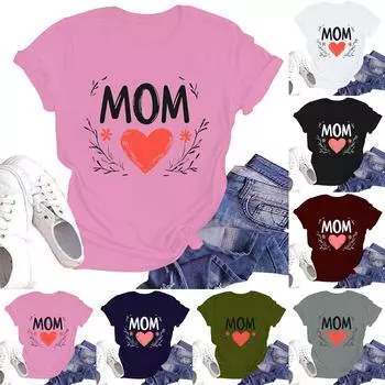 Женская повседневная футболка с круглым вырезом и коротким рукавом M чёрный