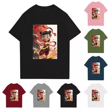 Женская повседневная футболка с круглым вырезом и короткими рукавами с принтом XL чёрный