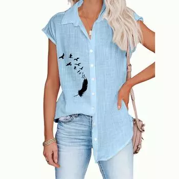 Женская повседневная футболка с принтом, летняя мода, топ с короткими рукавами, тонкий кардиган больших размеров, блузки S белый