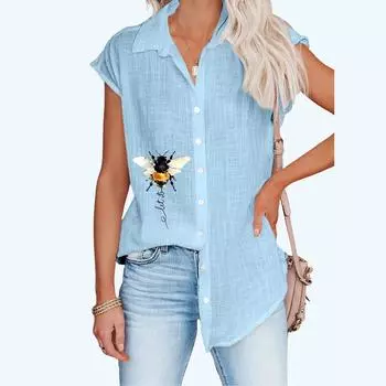 Женская повседневная футболка с принтом, летняя мода, топ с короткими рукавами, тонкий кардиган больших размеров, блузки S белый