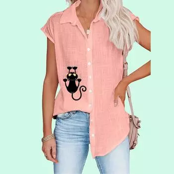 Женская повседневная футболка с принтом, летняя мода, тонкий топ, кардиган больших размеров, блузки с короткими рукавами S белый