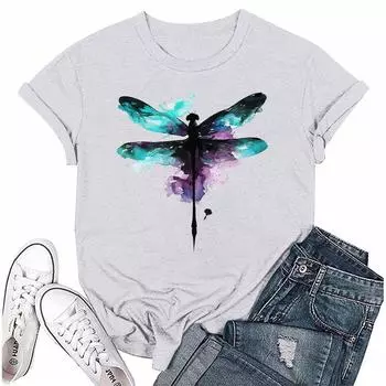 Женская повседневная футболка с принтом подсолнухов Street Slim Fit с коротким рукавом M белый