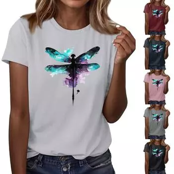 Женская повседневная футболка с принтом подсолнухов Street Slim Fit с коротким рукавом XXL чёрный